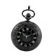 thumbnail image 5 of Minnieouse Roman Numbers Round Dial Quartz Analog Pocket Watch Gift Necklace Black 2piezas Tipo 1, 5 of 6