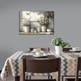 thumbnail image 3 of Rustic Farmhouse Kitchen Wall Art, Vintage Mason Jar and Wildflower Canvas Prints, Country Kitchen Wall Decor for Dining Room, Living Room, Restaurant and Home, 3 of 5