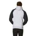 thumbnail image 2 of 9 Crowns Unisex Men's Color Block Pullover Hoodie Raglan Sweatshirt (Heather Grey/Navy, 3XL), 2 of 2