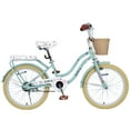 thumbnail image 7 of Aukfa 20" Girls Bike with Basket – Kids Bicycle for Ages 7-12, Front & Rear Brakes,Mint Green, 7 of 7
