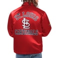 thumbnail image 2 of Men's Starter Red St. Louis Cardinals Option Route Satin Full-Snap Jacket, 2 of 2