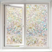 LEMON CLOUD Window Film Privacy No Glue Static Decorative Glass Films 3D Rainbow