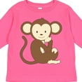 thumbnail image 4 of Inktastic Monkey Thinking Boys or Girls Long Sleeve Toddler T-Shirt, 4 of 5