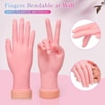 thumbnail image 3 of Buqikma Mano de práctica de uñas para uñas acrílicas, mano de maniquí para práctica de uñas, mano falsa flexible para manicura, mano de práctica de uñas, 1 pieza, 3 of 5
