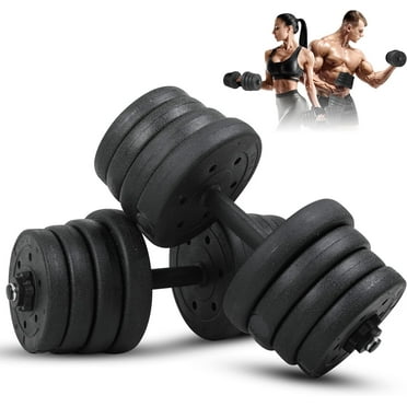 Adjustable Dumbbell Set 66lbs Dumbbells 2 In 1 Free Weights Dumbbells Sets Dumbbells Weights Set with Anti-Slip Handle Workout Dumbbell Home Gym Fitness Equipment for Men Women, Black