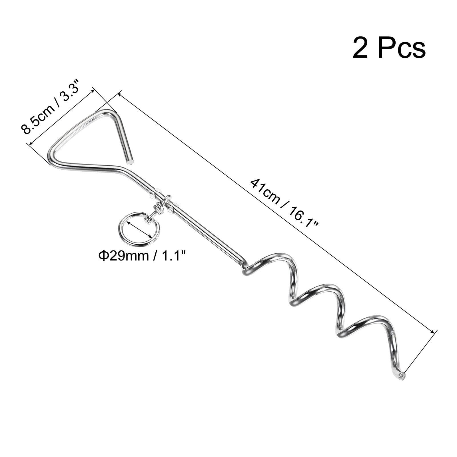 Unique Bargains Stainless Steel Heavy Load Ground Peg Spiral Tent Stake