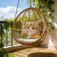 thumbnail image 4 of Tuvgenk Cat Throw Pillow Covers 16x16 in Comfort Square Spring Pillow Covers Decorative Embroidered Animals Couch Cushion Covers with Zipper, 4 of 6