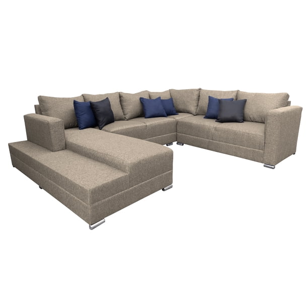 Sala Esquinera en U Corbel Beige 4 salas en 1 200x315x255 cm EL BAZAR STORE Moderna en esquina