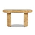 thumbnail image 5 of 55'' Farmhouse Console Table with 1 Drawer, Entryway Table with Half Moon Shaped Pillar Legs, Wood Sofa Table for Hallway, Entry Way, Couch, Living Room, Burly Wood, 5 of 9