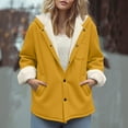 thumbnail image 2 of Wensltd Women's Fleece-Lined Jacket Button Front Pockets Long Sleeve Winter Coat Comfortable, 2 of 7