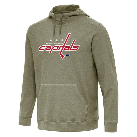 Men's Antigua Olive Washington Capitals Cloud Pullover Hoodie