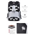 thumbnail image 3 of DSLR SLR Mirrorless Camera Backpack, Photography Camera Bag Rear Anti Theft Light Gray Waterproof With Rain Cover For Outdoor, 3 of 8