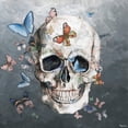 thumbnail image 2 of Parvez Taj "Tinted Happy Butterfly Skull" Painting Print on Wrapped Canvas, 2 of 7