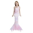 thumbnail image 1 of PMVFHDE Girls' Sleeveless 3-Piece Bikini Set with Ruffle & Flounce Trim, Scale Gradient Mermaid Design Swimwear for Hot Spring & Beach, Quick-Dry Comfortable Fit b,10-11 Years, 1 of 9