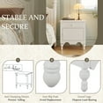 thumbnail image 6 of Christopher Knight Home Vintage Nightstand with Pattern Carved Drawer, Skirted Bedside Table, Ivory White, 6 of 11