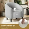 thumbnail image 2 of Yaheetech Corduroy Fabric Accent Barrel Chairs for Living Room, Light Gray, 2 of 7