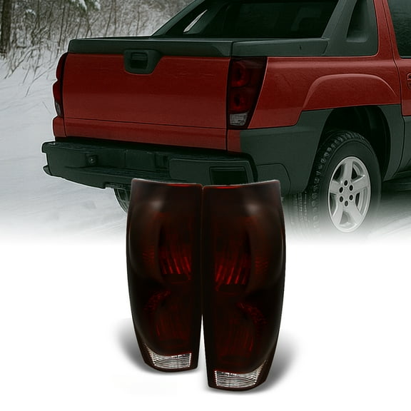 AKKON - For Chevy Avalanche 1500 2500 Dark Red Tail Lights Tail Lamps Driver   Passenger Side Replacement Pair