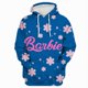 thumbnail image 3 of Sudadera con capucha rosa para mujer, sudadera con capucha con estampado de dibujos animados de Barbie, ropa deportiva de manga larga para primavera y otoño, ropa para niñas, sudadera informal holgada, 3 of 5
