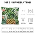 thumbnail image 5 of SHANXI Square Decorative Throw Pillow Covers Leaf Hawaiian with Pineapples Tropical Palm Leaves and Flowers Vintage Fruit Pillow Case Linen Pillow Cover 22x22in, 5 of 5