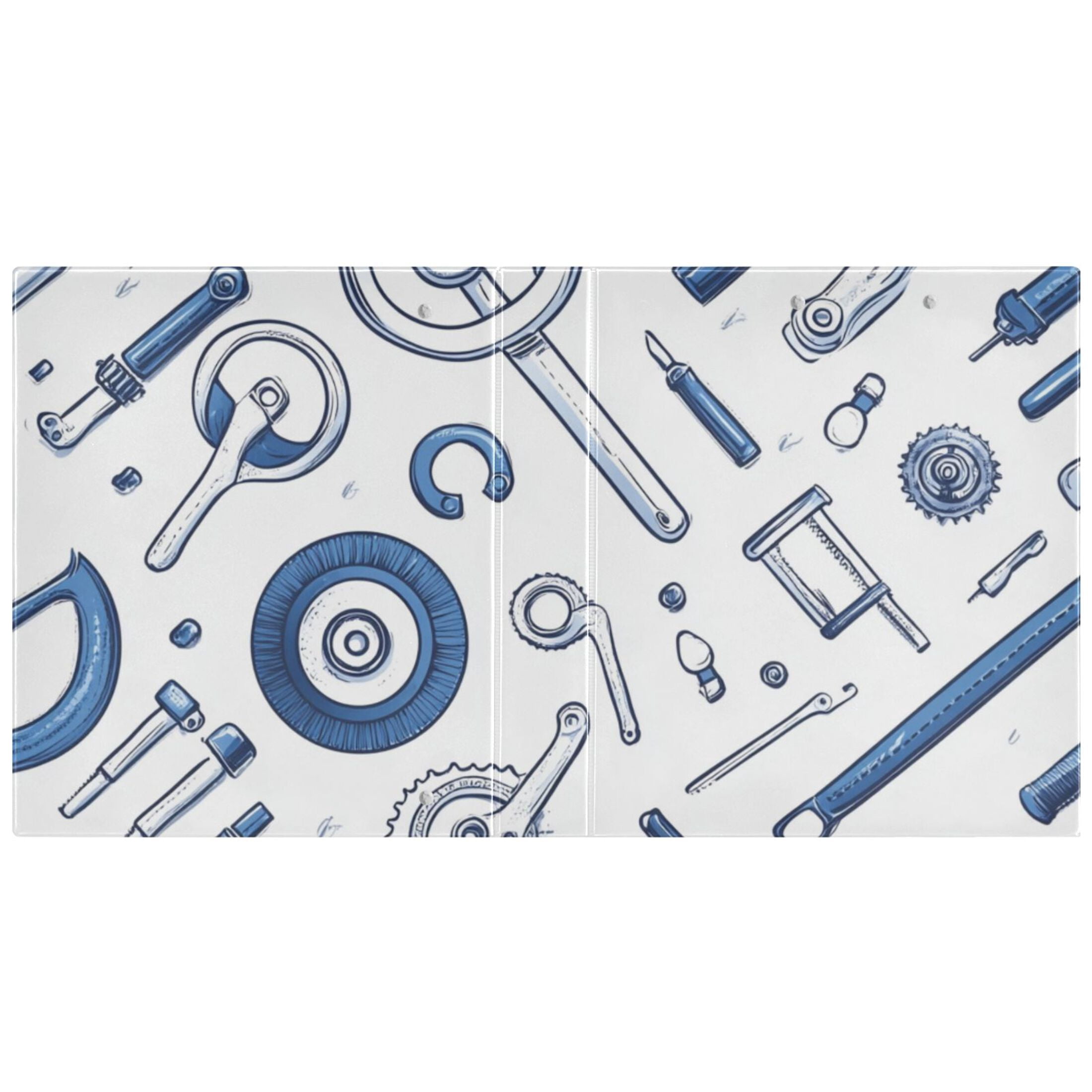 Blue Tools 3 Ring Binders 1.5 inch Hardcover File Folders with Interior Pockets A4 Size Organizer for School Office Hospital