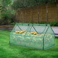thumbnail image 2 of BPS Mini Greenhouse with 2 Zipper Doors, Portable Garden Greenhouse with Roll-up Zipper Doors, UV-Protected for Indoor Outdoor Plants and Herbs, 6'x3'x3', Green, 2 of 8