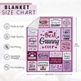 thumbnail image 2 of Grandma Gifts Blanket - Birthday Gifts for Granny, Best Grandma Ever Gifts, Gifts for Granny from Granddaughter, Granny Gift for Mothers Day Christmas, Granny Blanket 60"x50", 2 of 6