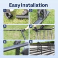 thumbnail image 2 of SPECSTAR 2-Pack Outdoor Handrails, 3-Step Galvanized Steel Hand Rails for Outdoor Steps – 27.1" Black Oval and Safety Balusters Exterior Railing Kit for Porch, Deck, or Indoor Stairs, 2 of 8