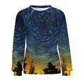 thumbnail image 7 of Galaxy Star Outer Space Womens Casual Crewneck Sweatshirt Long Sleeve Tops Cute Pullover Loose Fit, 7 of 7