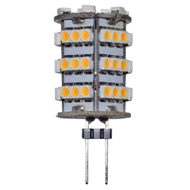 DL-LED-G5.3-4-30K Bi-Pin Round 4W 54 LEDs 12V Lamps, White - 1.66 x 0. ...