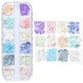 thumbnail image 1 of 12 colores arte de uñas holográfico brillo Shell lentejuelas iridiscente sirena copos pegatina manicura uñas arte suministros Adepaton HMHZ095-3, 1 of 6