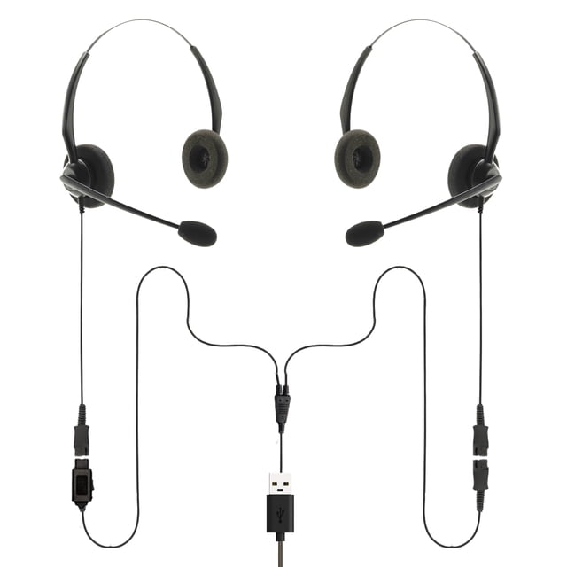 Adaptador divisor de auriculares Project Telecom USB-A y USB-C binaural