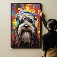thumbnail image 4 of Briard Wall Art - Funny Dog Canvas Canvas for Kids' Room 11x17inch - Colorful Puppy with Earphone Pictures Framed Ready to Hang, 4 of 4