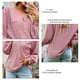 thumbnail image 5 of Camiseta holgada de punto con cuello en V para mujer Otoño Invierno Color sólido para vacaciones de ocio, 5 of 6