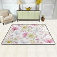 BESTKITTY Floral Flowers Roses Butterfly Area Rug Cover Runner Floor