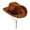Brown, variant on Western Style Studded Leather Cowboy Hat With Adjustable Strap And Curved Brim For And Fashionable Design For Outdoor Activities Festivals And Casual Wear Soft Stylish Basic Cowboy