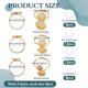 thumbnail image 2 of 18K Gold Plated Ring Blanks 18pcs Ring Bases Open Cuff Blank Rings 304 Stainless Steel Flat Round Ring Bezel Trays with 36pcs 4 Sizes Glass Cabochons for Ring Jewelry Making 6/8/10/12mm, 2 of 5