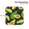 thumbnail image 3 of Bingfone Vintage Fresh Avocado Leather Drinks Coasters With Set Of 6,Suitable For Home Kitchen,Coffee Cup Coasters Home Gift, 3 of 9