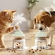 thumbnail image 5 of Juguete interactivo para gatos con afeitadora de hielo giratoria, plumas y campana - Dispensador automático de tarros y premios para entretenimiento interior, 5 of 6