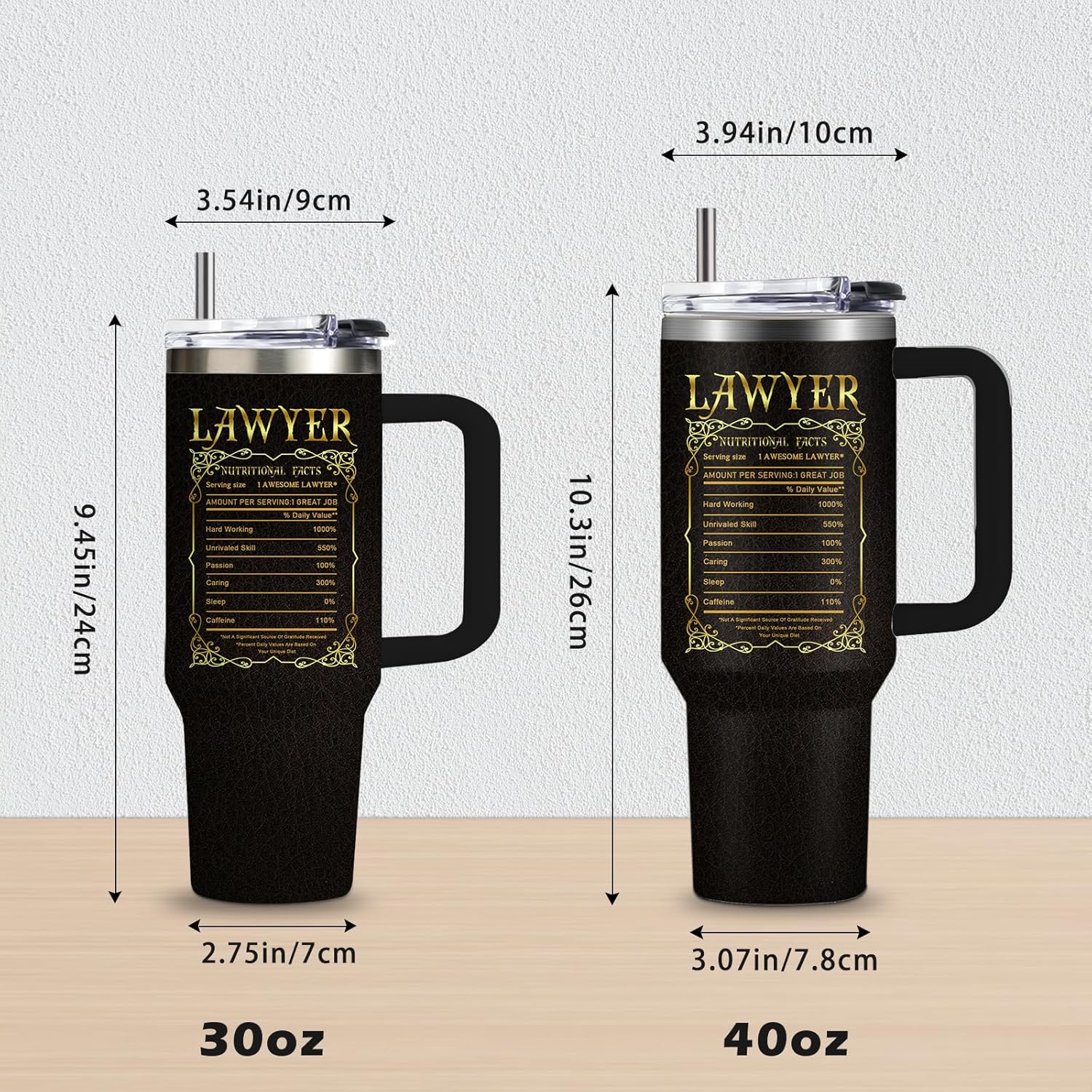 Lawyer Gifts for Men Women Insulated Stainless Steel 30oz Attorney Cup Tumbler with Lids and Straws Lawyers Student Coffee Mugs Gifts for Attorney Graduation Retirement Birthday Present