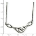 thumbnail image 3 of White Stainless Steel necklace with pendant 19 in Polished Infinity Symbols, 3 of 3