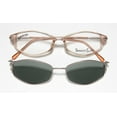 thumbnail image 3 of New Smartclip 426 Womens/Ladies Cat Eye Full-Rim Rose / Clear With Gray Clip-On Cat Eye Polarized Lenses By Frame Demo Lenses 51-16-135 Sunglass Lens Clip-Ons Flexible Hinges Eyeglasses/Eyewear, 3 of 8