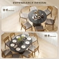 thumbnail image 4 of HOMCOM Table à Manger Extensible 43,5 Pouces-59 Pouces Table de Cuisine Style Ferme Noir, 4 of 10