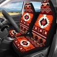 thumbnail image 3 of Pzuqiu Orange Pattern Car Seat Covers Full Set 3 PCS, Car Seat Cover Full Set Polyester Interior Accessories Anti-Slip for Trucks most Cars Sedans, 3 of 10