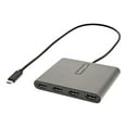 thumbnail image 1 of StarTech.com USB C to 4 HDMI Adapter, External Video & Graphics Card, USB Type-C to Quad HDMI Monitor Display Adapter Dongle, 1080p 60Hz, Video Converter, Supports Windows - USB-C Multi Monitor Adapter - Adapter cable - 24 pin USB-C male to HDMI female - 1.6 ft - space gray - 1080p support 60Hz, 1 of 5