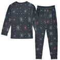 thumbnail image 2 of FORMRS Long Sleeve Top and Pants Pajama Set for Niños 2-Piece Sleepwear, Sizes 18M-8Y, Starry Night Pattern, 2 of 6