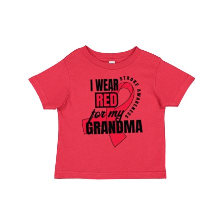 

Inktastic I Wear Red for My Grandma Stroke Awareness Gift Toddler Boy or Toddler Girl T-Shirt