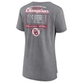 thumbnail image 3 of Women's Fanatics Branded Heather Gray Oklahoma Sooners 2023 NCAA Softball Women's College World Series Champions, 3 of 5