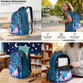 thumbnail image 3 of Yspwyqan 4Pcs Kids Backpack And Lunch Box Set for Boys Girls Glitter Blue Butterfly Lightweight School Backpack Set with Lunch Bag Pencil Case for Elementary Middle High School Travel, 3 of 7