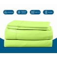 thumbnail image 5 of 4-Piece Queen Sleeper Sofa Sheet Set, 100% Egyptian Cotton, 800 Thread Count, Fits 5" Deep Pull-Out Couch Mattress (60" x 74") - Parrot Green Solid, 5 of 5