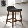 thumbnail image 6 of Jeyn Counter Stool with Footrest Set of 2, Brown Wood, Charcoal Gray, 6 of 6
